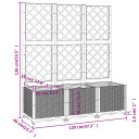vidaXL Plantekasse med espalier brun 120x40x136 cm PP