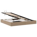 vidaXL Ottoman sengeramme med lagring Cappuccino 200 x 200 cm Kunstlær