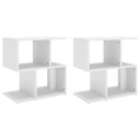 vidaXL Nattbord 2 stk hvit 50x30x51,5 cm sponplate