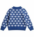 Fliink Genser   Strikk   Bon Emoji   Insignia Blue   Fliink   6 7 år (116 122)   Genser Blå Hvit   116 112