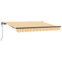 vidaXL Uttrekkbar markise Gul 300 x 200 cm stoff