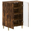 vidaXL Sko Skap DELFT 59,5 x 39,5 x 90 cm Konstruert tre Røkt Eik