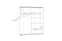 Edessa Garderobe 62x171 cm - Hvit