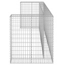 vidaXL Gabion for søppeldunkskur galvanisert stål 325x100x110 cm