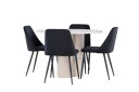 Olivia Spisegruppe 110 cm Rund med 4 Night stoler   Beige/Svart