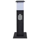 Svart hagestrømsokkel med lampe