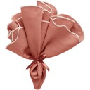 Decotique Gia Linserviett 45 x 45 cm 2 pakning rosa/hvit