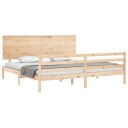 vidaXL Sengeramme med hodegavl 200x200 cm heltre 8720845404116