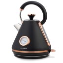 Vannkoker med termometer 1,7L BD-701 Sort