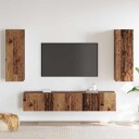  4 delt TV skapsett   Veggmontert i gammelt tre