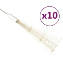 vidaXL Utendørs julelys kinaputt 10 stk varmhvit 20 cm 1400 lysdioder