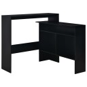  Barbord med 2 bordplater svart 130x40x120 cm 280218