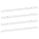 vidaXL Vegghyller 4 stk hvit 100x9x3 cm