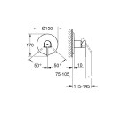 GROHE PLUS DUSJBATTERI FOR INNBYGGING KROM