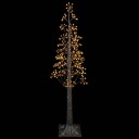vidaXL Stjerneformet juletre Brun 150 cm Plast 304 LED-lys