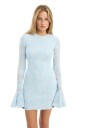 Rotate Mesh Frill Mini Dress Kjole Lyseblå 38