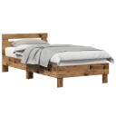  Sengestamme med hodegatt Gammelt tre 80 x 200 cm Konstruert tre