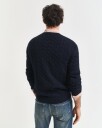 Gant Kabelstrikket genser i bomull med rund hals EVENING BLUE 4XL