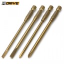 M-DRIVE Power Tool Ti-Coated Bits Combo Set - Flat Head 4 & 5mm