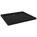 vidaXL Rektangulært dusjbrett ABS 80x90 cm SVART
