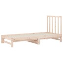 vidaXL Uttrekkbar dagseng 2x(90x190) cm heltre furu