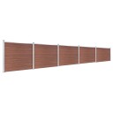 vidaXL Gjerdepanelsett WPC 872x146 cm brun