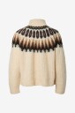 YAS   Genser Yasdomina Ls Wool Blend Knit Pullov   Beige