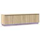  TV stativ med LED Sonoma eik 180 x 38 x 49 cm Konstruert tre