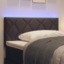  LED Hodegjerde Diamantblokker Design Mørk Brun 100 cm Stoff