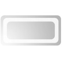 vidaXL LED Badevindu med speil Gjennomsiktig 40 x 20 cm herdet glass