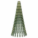 vidaXL LED juletre 220 cm 460 LED-lys Varmhvit Stål Grønn