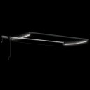  Manuell utvidbar markise med LED lamper Svart 3,5 x 2,5 m
