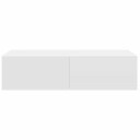  Vegghylle med skuffer hvit 60x26,5x15 cm konstruert tre 8721158649997