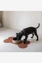 MiLLE W NORDISK DESIGN   Glassbrikke hund M   Grå