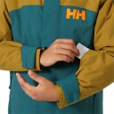 Helly Hansen Junior Level Isolert Skijakke Grønn 176/16 Marineblå176/16