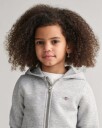 Gant Shield hettegenser med glidelås til barn LIGHT GREY MELANGE 92