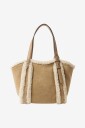 Lauren Ralph Lauren - Totebag Suede/Shearling-Tasha Sm Tt-Tte-Sma - Beige