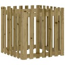 Plantekasse med gjerdedesign 70x70x70 cm impregnert furu