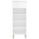 vidaXL Skoskap h?yglans hvit 40x36x105 cm konstruert tre