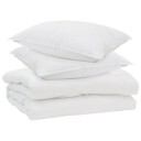 vidaXL Dyne med pute 3 stk. Hvit Mikrofiber