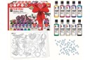 Marabu 0406000000116 Sort Blå Gull Grønn Raspberry Rød Sølv Fiolett Hvit Gult Glassmaling Væske 800 Ml 10 Stykker