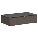 vidaXL Lagerboks med gjennomsiktig toppvindu Grå 70 x 40 x 18 cm