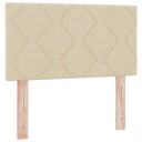  LED Hodegavl Diamantblokk Design Krem 80 cm Stoff
