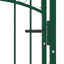vidaXL Hageport med pigger stål 100x100 cm grønn