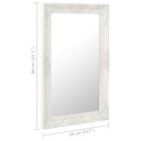 vidaXL Veggspeil barokkstil 50x80 cm hvit