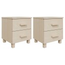 vidaXL Nattbord HAMAR 2 stk honningbrun 40x35x44,5 cm heltre