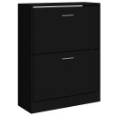 vidaXL Skoskap svart 63x24x81 cm konstruert tre