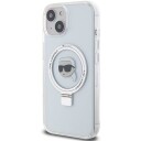 Karl Lagerfeld Hardcase med Ringstativ til iPhone 15 6,1" Hvit MagSafe
