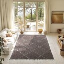 Ryetepper   Bellevue Natural Cotton Shaggy taupe/grønn Størrelse: 240 x 340 cm