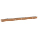 vidaXL Hevet Hagebed Treet Brown 480 x 40 x 24 cm kaldvalset stål